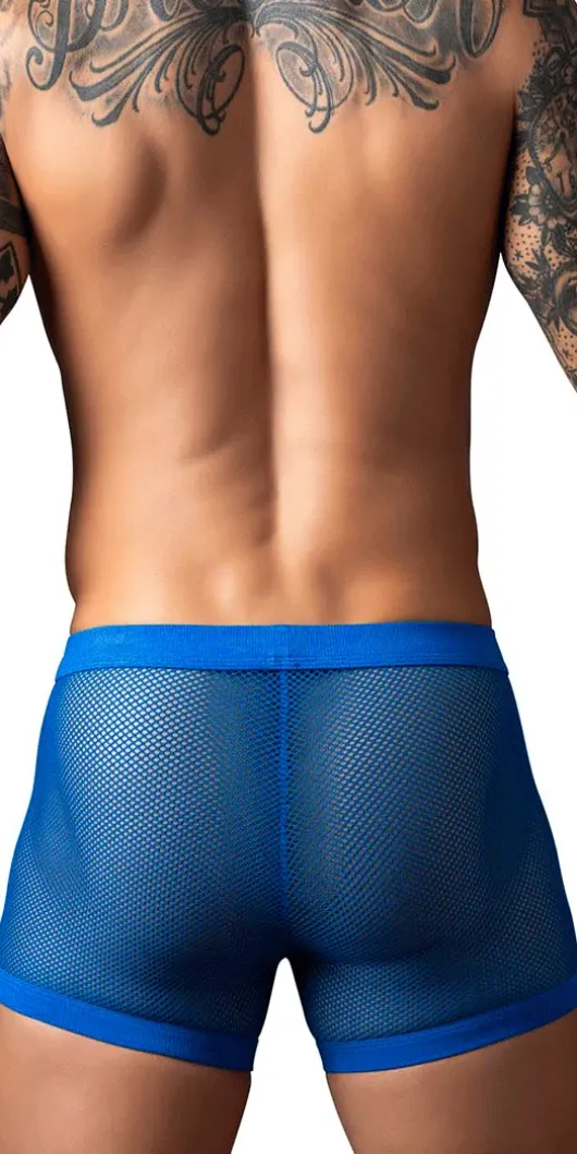 Male Power 152-11c Fishnet 2 Pouch Short Royal