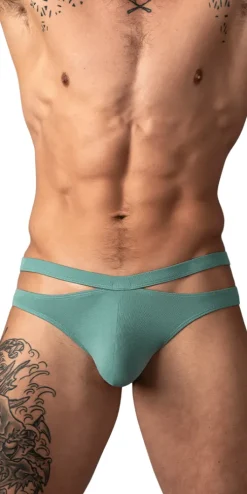 Male Power 237-308 Eco Cozy Cutout Thong Green