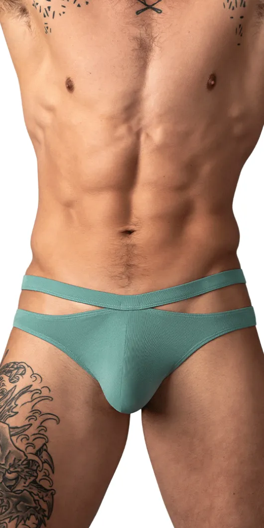 Male Power 237-308 Eco Cozy Cutout Thong Green