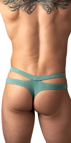 Male Power 237-308 Eco Cozy Cutout Thong Green