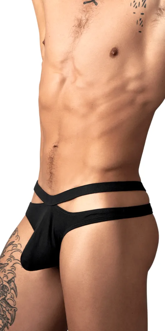 Male Power 237-308 Eco Cozy Cutout Thong Black