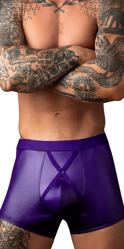 Male Power 152-302 Eggplant Crossover Short Plum