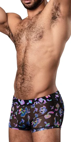 Male Power 145-294 Hazy Dayz Pouch Short Mushrooms