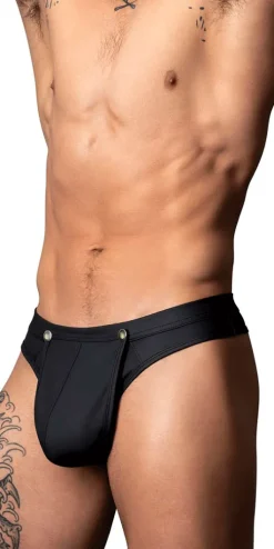 Male Power 410-298 Oh Snap Snap Off Thong Black
