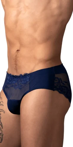 Male Power 492-280 Sassy Lace Bikini Sold Pouch Navy