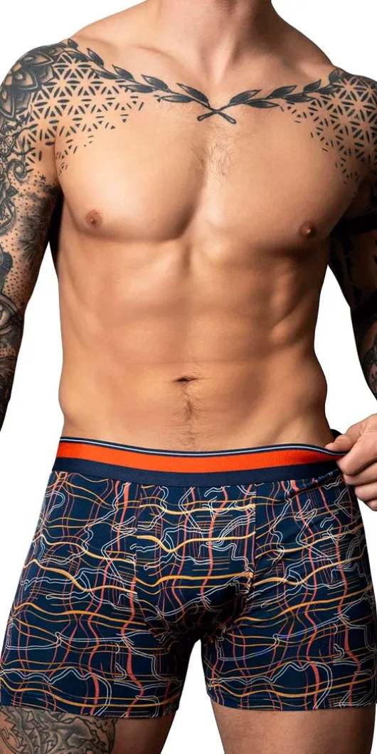 Male Power 160-299 Soo Cumfy Boxer Brief Navy-orange
