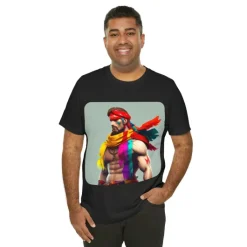 MUS Exclusive Design T-Shirt Men With Feathers 0001