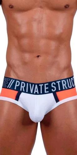 Private Structure Baut4388 Athlete Mini Briefs White League