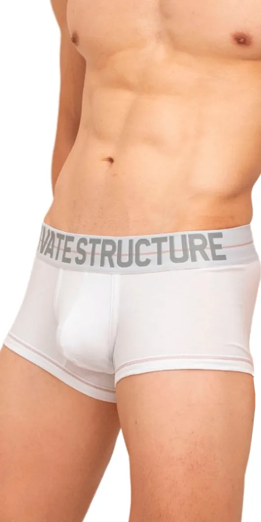 Private Structure Moux4103 Mo Lite Mid Waist Trunks White