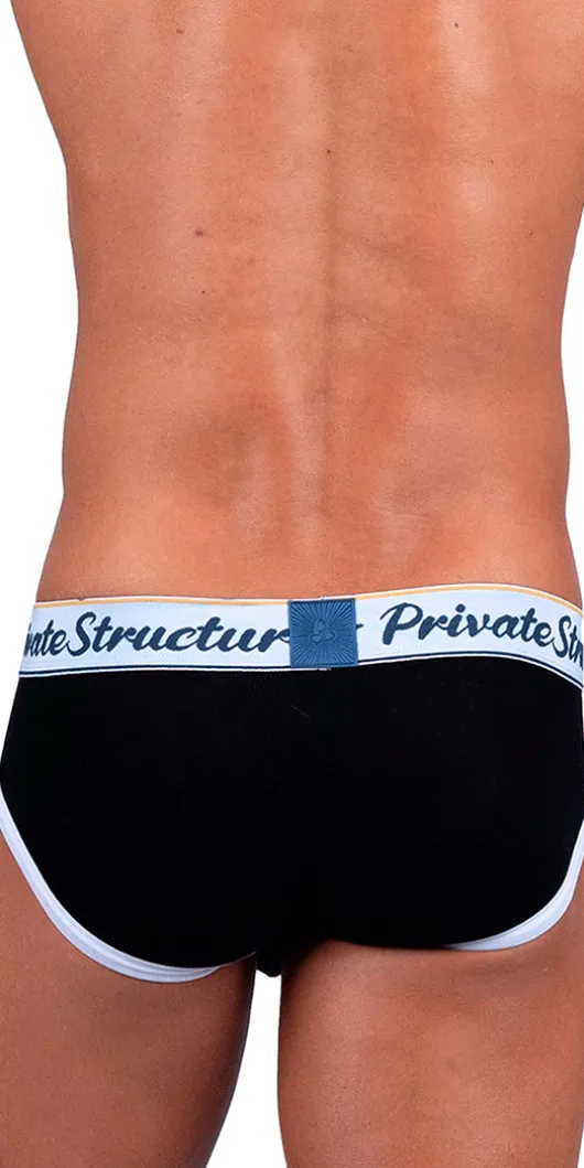 Private Structure Scus4529 Classic Mid Waist Mini Briefs Black
