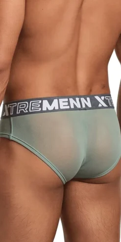 Xtremen 91262 Microfiber Mesh Briefs Green