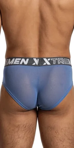 Xtremen 91262 Microfiber Mesh Briefs Blue