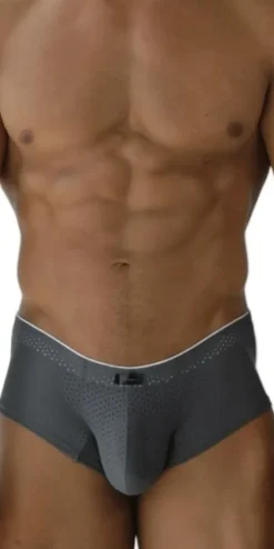 Xtremen 91269 Sleek V-cut Performance Mesh Briefs Gray