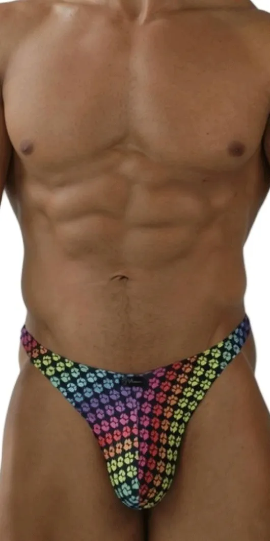 Xtremen 91284 Ultimate Rainbow Expression Men's Thong Paw Print