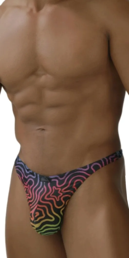 Xtremen 91284 Ultimate Rainbow Expression Men's Thong Labyrinth