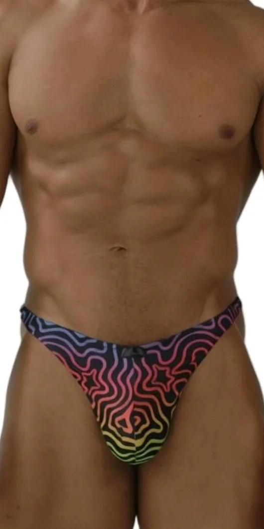 Xtremen 91284 Ultimate Rainbow Expression Men's Thong Labyrinth