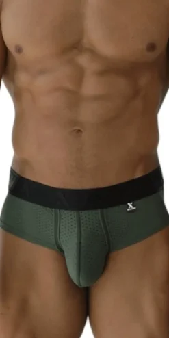 Xtremen 91250 Xtremen Athletic Performance Mesh Briefs Military Green