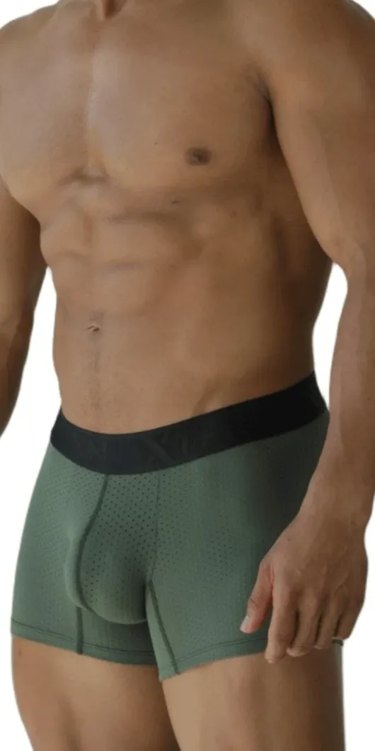 Xtremen 91251 Xtremen Micro-perforated Boxer Briefs Military Green